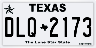 TX license plate DLQ2173