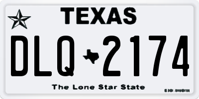 TX license plate DLQ2174