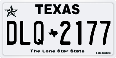 TX license plate DLQ2177
