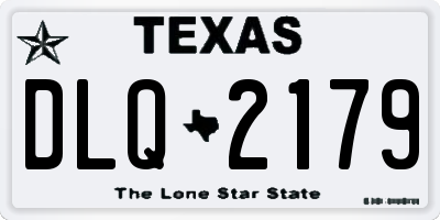 TX license plate DLQ2179