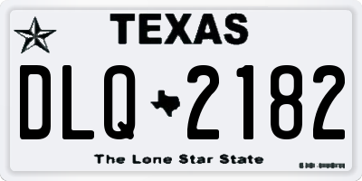 TX license plate DLQ2182