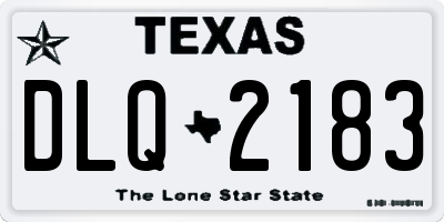 TX license plate DLQ2183