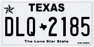 TX license plate DLQ2185