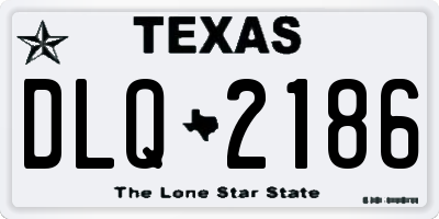 TX license plate DLQ2186
