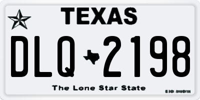 TX license plate DLQ2198
