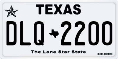 TX license plate DLQ2200
