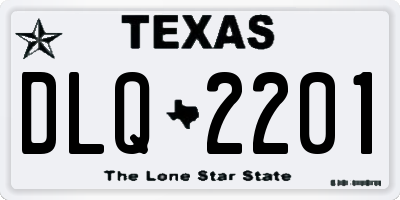TX license plate DLQ2201