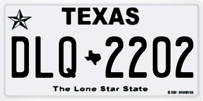 TX license plate DLQ2202