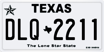 TX license plate DLQ2211
