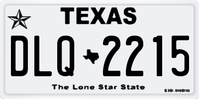 TX license plate DLQ2215