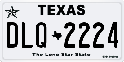 TX license plate DLQ2224