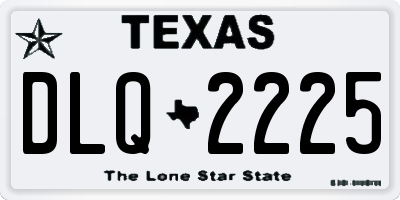 TX license plate DLQ2225