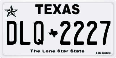 TX license plate DLQ2227