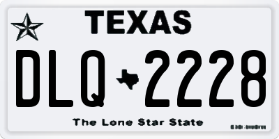 TX license plate DLQ2228