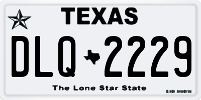 TX license plate DLQ2229