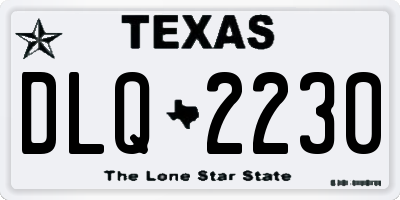 TX license plate DLQ2230