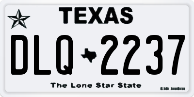 TX license plate DLQ2237