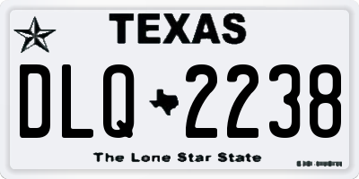 TX license plate DLQ2238
