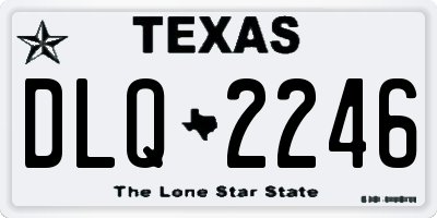TX license plate DLQ2246