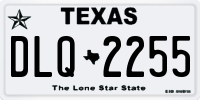 TX license plate DLQ2255