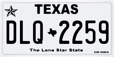 TX license plate DLQ2259