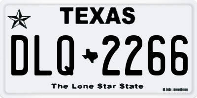 TX license plate DLQ2266