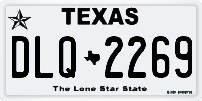 TX license plate DLQ2269