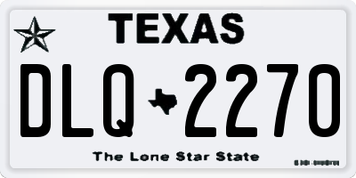 TX license plate DLQ2270