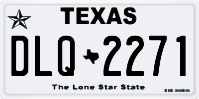 TX license plate DLQ2271