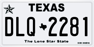 TX license plate DLQ2281