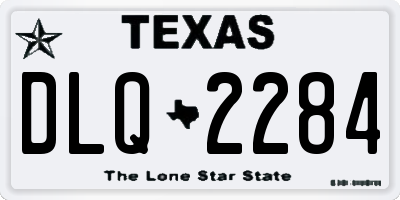 TX license plate DLQ2284