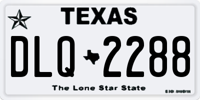 TX license plate DLQ2288