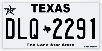 TX license plate DLQ2291