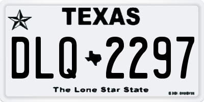 TX license plate DLQ2297