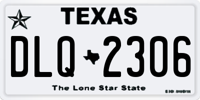 TX license plate DLQ2306