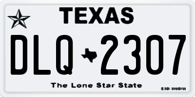 TX license plate DLQ2307