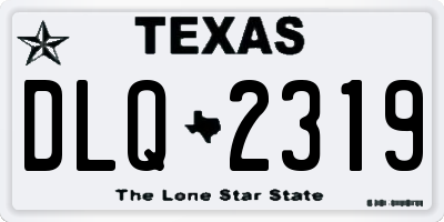 TX license plate DLQ2319