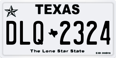 TX license plate DLQ2324