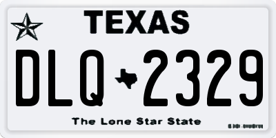 TX license plate DLQ2329