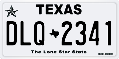 TX license plate DLQ2341