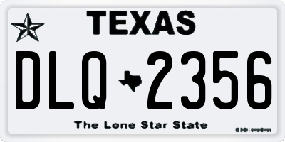 TX license plate DLQ2356