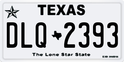 TX license plate DLQ2393