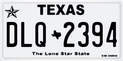 TX license plate DLQ2394
