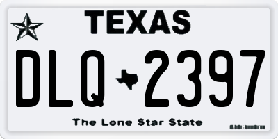 TX license plate DLQ2397