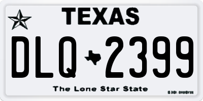 TX license plate DLQ2399