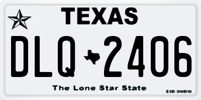 TX license plate DLQ2406