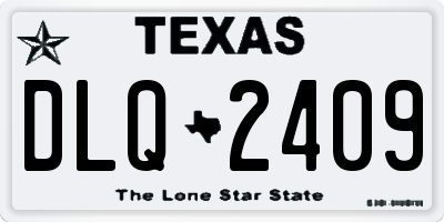 TX license plate DLQ2409