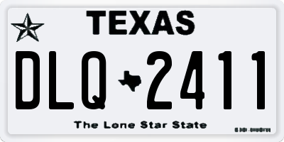 TX license plate DLQ2411