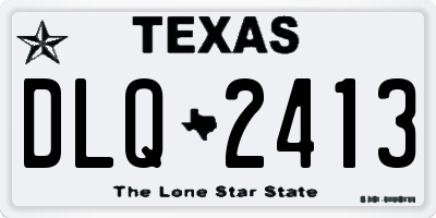 TX license plate DLQ2413