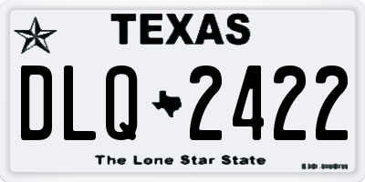 TX license plate DLQ2422